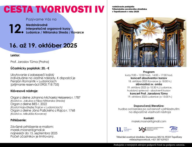 pozvanka organove kurzy 2025